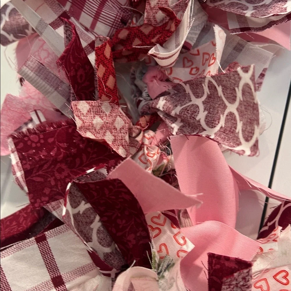 Festive Pink and Red Holiday Wreath